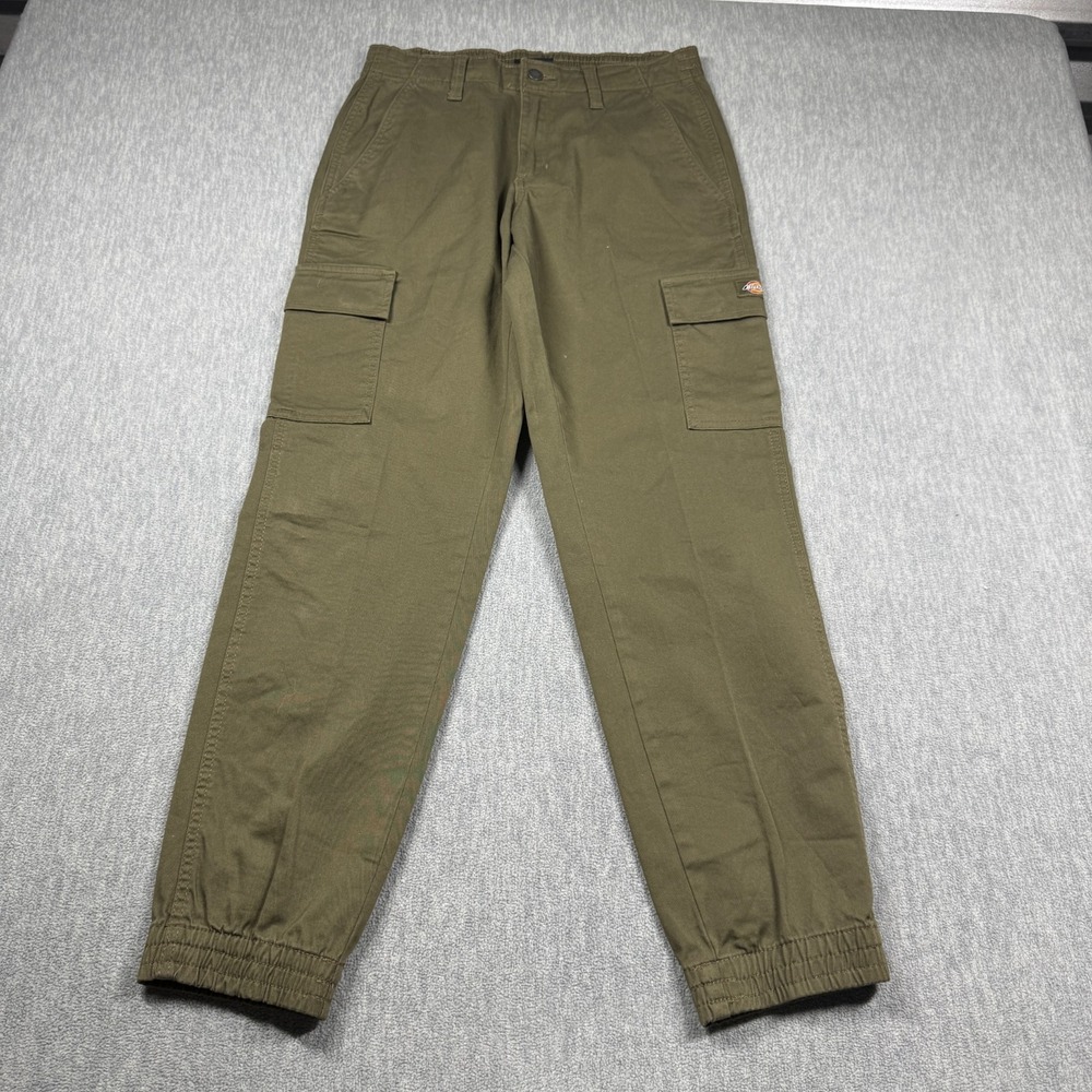 Dickies Cargo Pants Womens‎ 27R Olive Green Jogger Utility Drawstring Casual